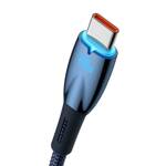 BASEUS GLIMMER SERIES FAST CHARGING CABLE USB-A - USB-C 100W 480MBPS 2M BLUE