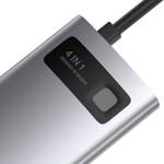 BASEUS METAL GLEAM 4IN1 MULTIFUNCTIONAL HUB USB TYPE C - USB TYPE C POWER DELIVERY 100 W / HDMI 4K 30 HZ / 1X USB 3.2 GEN 1 / 1X USB 2.0 (CAHUB-CY0G)