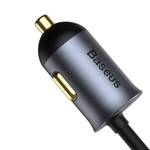 BASEUS SHARE TOGETHER 2X USB / 2X USB TYPE C CAR CHARGER 120W PPS QUICK CHARGE POWER DELIVERY GRAY (CCBT-A0G)