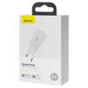 BASEUS SPEED MINI QUICK CHARGER, USB-C, PD, 3A, 20W (WHITE)