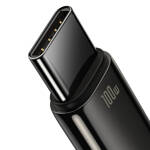 BASEUS TUNGSTEN GOLD CABLE USB-A - USB-C 480MB/S 100W 2M BLACK (CAWJ000101)