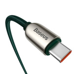 BASEUS USB TYPE C - USB TYPE C CABLE 100 W (20 V / 5 A) 1 M POWER DELIVERY WITH DISPLAY SCREEN POWER METER WHITE (CATSK-B06)