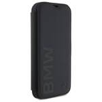 BMW BMBKP16X23RMRLK iPhone 16 Pro Max     6.9" czarny/black bookcase Signature Leather Wordmark