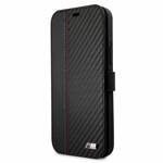 BMW BMFLBKP12SMCARBK IPHONE 12 MINI 5.4 "BLACK BOOK M COLLECTION PU CARBON STRIPE