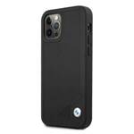 BMW BMHCP12LRCDPK IPHONE 12 PRO MAX 6.7 "CASE BLACK/BLACK HARDCASE LEATHER DEBOSS