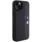 BMW BMHCP15M23PUPVK iPhone 15 Plus / 14 Plus 6.7" czarny/black hardcase Perforated Tricolor Line