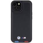 BMW BMHCP15S22PTDK iPhone 15 / 14 / 13  6.1" czarny/black Leather Stamp Tricolor