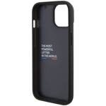 BMW BMHCP15S22PTDK iPhone 15 / 14 / 13  6.1" czarny/black Leather Stamp Tricolor