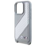 BMW BMHCP16L23PSCCG iPhone 16 Pro 6.3"    szary/grey hardcase M Edition Carbon Stripe & Strap