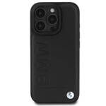 BMW BMHCP16LSLLBK iPhone 16 Pro 6.3" czarny/black hardcase Leather Hot Stamp