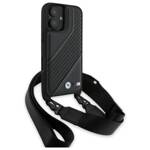 BMW BMHCP16S23PSCCK iPhone 16 6.1"        czarny/black hardcase M Edition Carbon Stripe & Strap