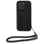 BMW BMHCP16X23RMRLK iPhone 16 Pro Max     6.9" czarny/black hardcase Signature Leather Wordmark Cord