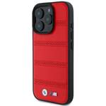 BMW BMHMP16L23PUSPR iPhone 16 Pro 6.3" czerwony/red hardcase M Perforated And Stitched Line MagSafe