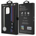 BMW BMHMP16L23SCUK iPhone 16 Pro 6.3"     czarny/black hardcase Silicone Cut Tricolor Lines MagSafe