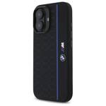 BMW BMHMP16S23SHEB iPhone 16 6.1"         czarny/black hardcase Silicone Hexagon Blue Line MagSafe