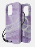 BODYGUARDZ CARVE MARBLE W/MAGSAFE, IPHONE 15 PRO 2023, MAGSAFE, ANTI-M, SUS, PURPLE/WHITE