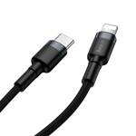 Baseus kabel Cafule PD USB-C - Lightning 1,0 m szaro-czarny 18W