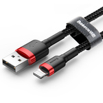 Baseus kabel Cafule USB - Lightning 0,5m 2,4A czerwono-czarny