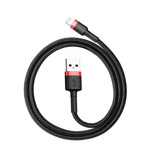 Baseus kabel Cafule USB - Lightning 0,5m 2,4A czerwono-czarny