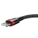 Baseus kabel Cafule USB - Lightning 0,5m 2,4A czerwono-czarny