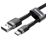 Baseus kabel Cafule USB - USB-C 0,5 m 3A szaro-czarny