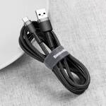 Baseus kabel Cafule USB - USB-C 0,5 m 3A szaro-czarny