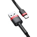 Baseus kabel Cafule USB - USB-C 1m 3A czerwono-czarny