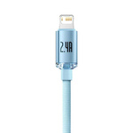 Baseus kabel Crystal Shine USB - Lightning 1,2 m 2,4A jasno-niebieski