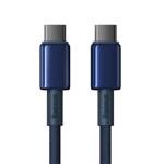 Baseus kabel Tungsten Gold Fast Charging Data Cable Type-C to Type-C 100W 1m niebieski