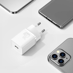 Baseus ładowarka sieciowa Super Si PD 20W 1x USB-C biała + kabel USB-C - Lightning