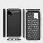 CARBON CASE FLEXIBLE COVER TPU CASE FOR SAMSUNG GALAXY A42 5G BLUE