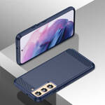 CARBON CASE FOR SAMSUNG GALAXY S23+ FLEXIBLE SILICONE CARBON COVER BLUE