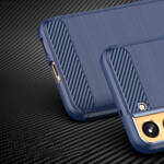 CARBON CASE FOR SAMSUNG GALAXY S23 FLEXIBLE SILICONE CARBON COVER BLUE