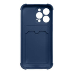 CARD ARMOR CASE COVER FOR IPHONE 12 PRO CARD WALLET AIR BAG ARMORED HOUSING NAVY BLUE