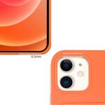 CARD CASE SILICONE WALLET CASE WITH CARD HOLDER DOCUMENTS FOR IPHONE 12 MINI ORANGE