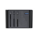 CHOETECH GAN 2 X USB TYPE C / USB 65W POWER DELIVERY FAST CHARGER BLACK (PD5009-BK)