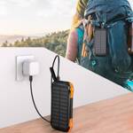 CHOETECH SOLAR POWER BANK WITH INDUCTIVE CHARGING 20000MAH PD 20W / QC 18W / QI 10W ORANGE (B657)