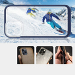 CLEAR 3IN1 CASE FOR IPHONE 12 BLUE FRAME GEL COVER