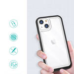 CLEAR 3IN1 CASE FOR IPHONE 13 CASE GEL COVER WITH FRAME BLACK