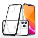 CLEAR 3IN1 CASE FOR IPHONE 14 PRO SILICONE COVER WITH FRAME BLACK