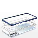CLEAR 3IN1 CASE FOR SAMSUNG GALAXY S21 FE FRAME COVER GEL BLUE