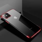CLEAR COLOR CASE TPU GEL COVER WITH A METALLIC FRAME FOR SAMSUNG GALAXY S22 ULTRA RED
