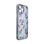 DESIGN CASE FOR IPHONE 12 PRO MAX FLOWER CASE DARK BLUE