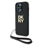 DKNY DKHCP14LPBSWSK iPhone 14 Pro 6.1" czarny/black hardcase Wrist Strap Stock Logo