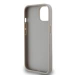 DKNY DKHCP14SPRTHSLE iPhone 14 / 15 / 13 6.1" beżowy/beige hardcase Leather Mono Stripe & Metal Logo