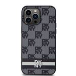 DKNY DKHCP14XPCPTSSK iPhone 14 Pro Max 6.7" czarny/black hardcase Leather Checkered Mono Pattern & Printed Stripes