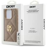 DKNY DKHCP15LPQDSLE iPhone 15 Pro 6.1"    beżowy/beige Quilted Stack Logo