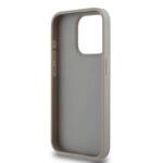 DKNY DKHCP15LPRTHSLE iPhone 15 Pro 6.1" beżowy/beige hardcase Leather Mono Stripe & Metal Logo