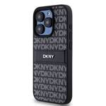 DKNY DKHCP15LPRTHSLK iPhone 15 Pro 6.1" czarny/black hardcase Leather Mono Stripe & Metal Logo