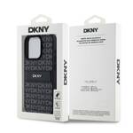 DKNY DKHCP15LPRTHSLK iPhone 15 Pro 6.1" czarny/black hardcase Leather Mono Stripe & Metal Logo